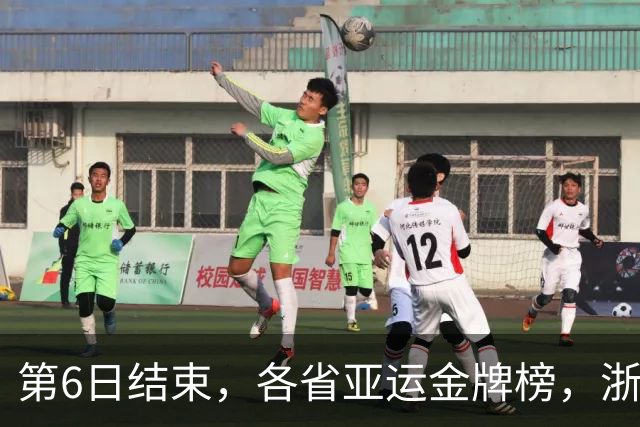 第6日结束，各省亚运金牌榜，浙沪鲁领先，浙、沪金牌数超日本。